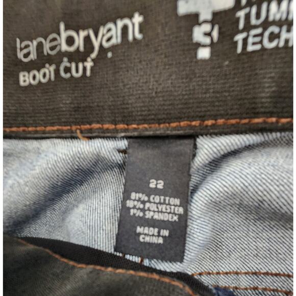 Lane Bryant Women’s Bootcut Jeans Size 22 Dark Wash Tighter Tummy High-Rise - Picture 4 of 10